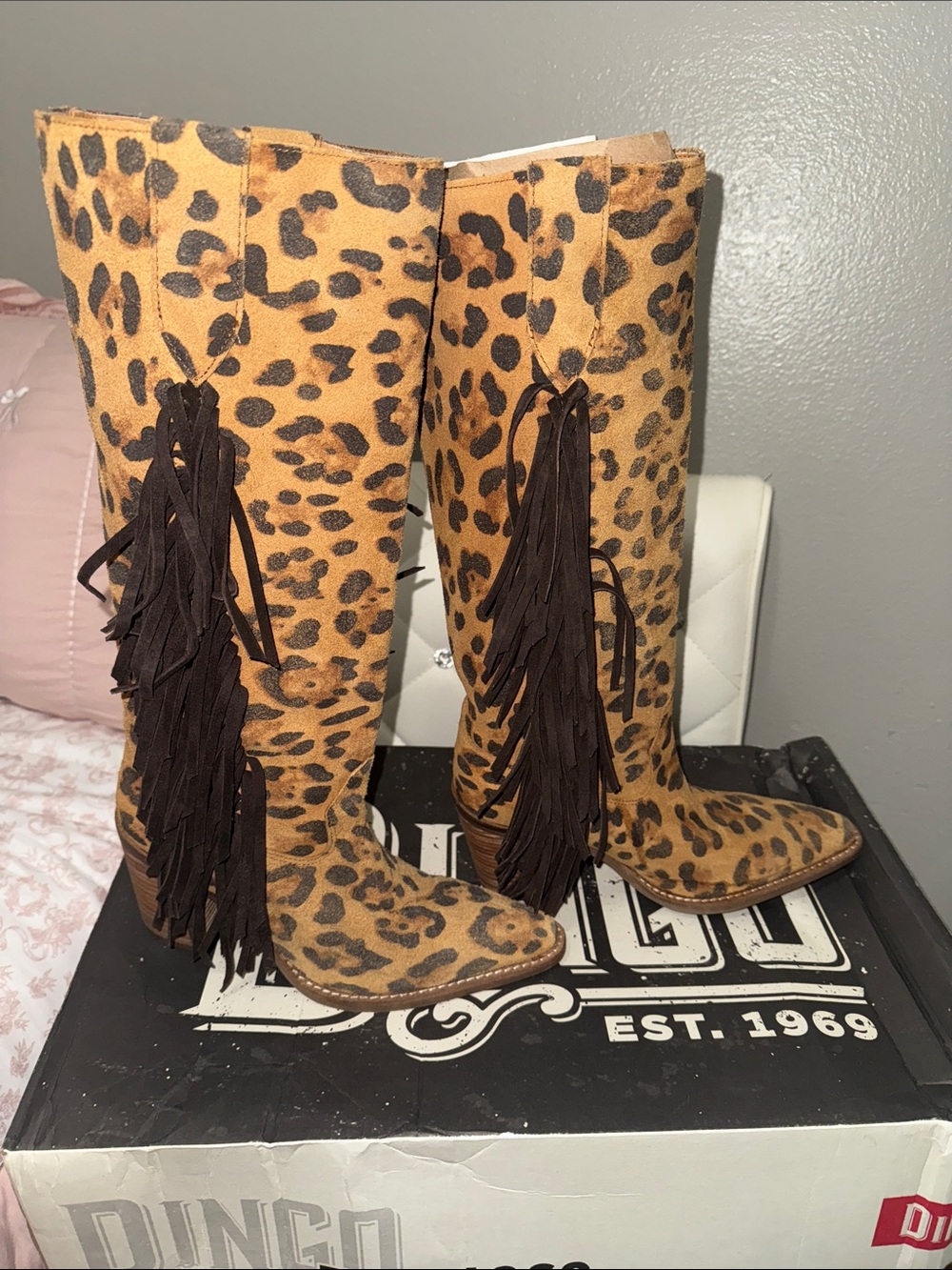 Leopard 🐆 & Fringe cowboy boots - Picture 3 of 8